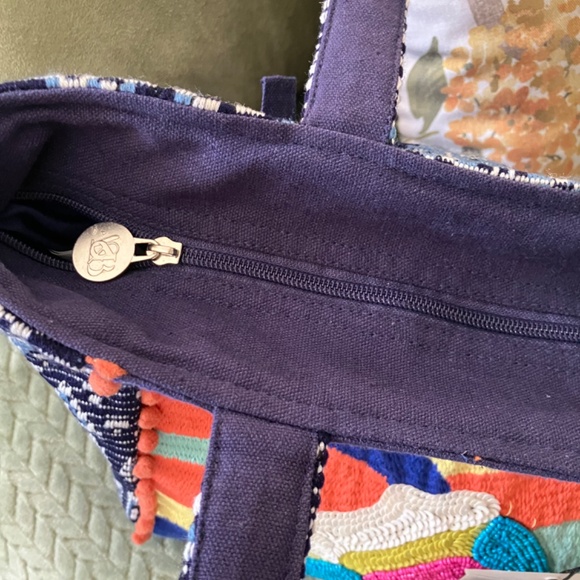 America & Beyond brand;  Medium size; Blue & White with Multi-color sequins - Picture 6 of 10